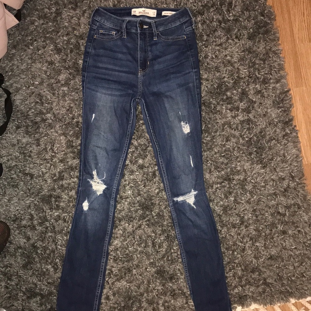 Hollister High Rise Ripped Jeans